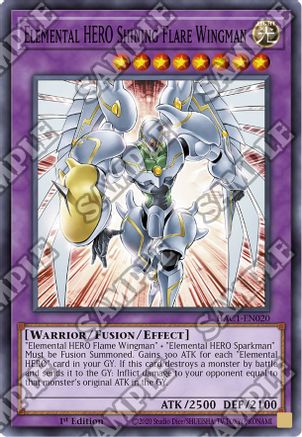 Elemental HERO Shining Flare Wingman (HAC1-EN020) - Hidden Arsenal: Chapter 1 1st Edition - Premium Yugioh Single from Konami - Just $0.25! Shop now at Game Crave Tournament Store