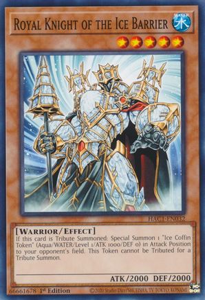 Royal Knight of the Ice Barrier (HAC1-EN032) - Hidden Arsenal: Chapter 1 1st Edition - Premium Yugioh Single from Konami - Just $0.08! Shop now at Game Crave Tournament Store