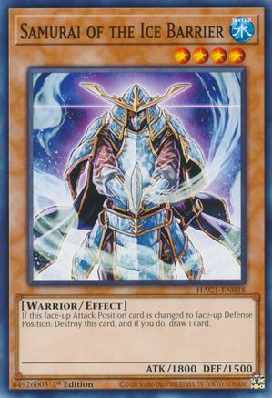 Samurai of the Ice Barrier (HAC1-EN038) - Hidden Arsenal: Chapter 1 1st Edition - Premium Yugioh Single from Konami - Just $0.25! Shop now at Game Crave Tournament Store