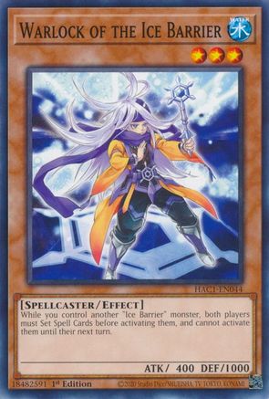 Warlock of the Ice Barrier (HAC1-EN044) - Hidden Arsenal: Chapter 1 1st Edition - Premium Yugioh Single from Konami - Just $0.25! Shop now at Game Crave Tournament Store
