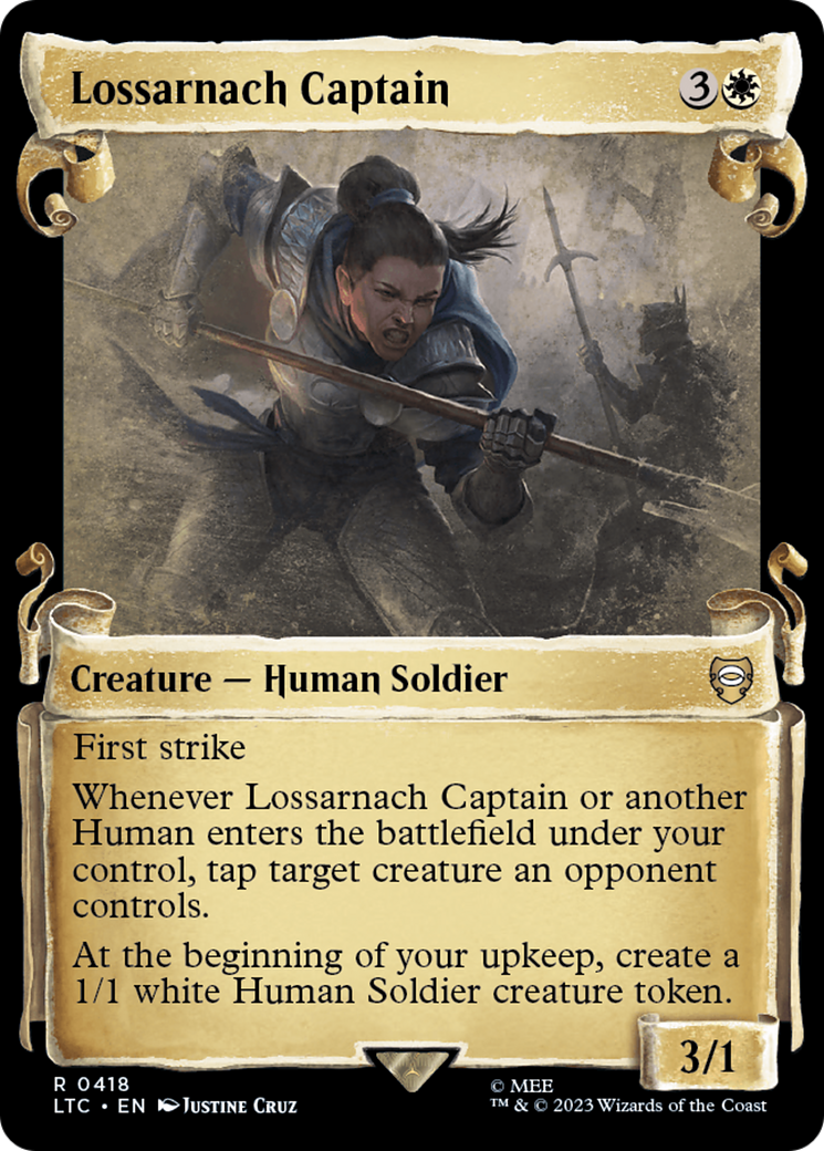 Lossarnach Captain (LTC-418) - Tales of Middle-earth Commander: (Showcase) - Premium MTG Single from Wizards of the Coast - Just $0.73! Shop now at Game Crave Tournament Store