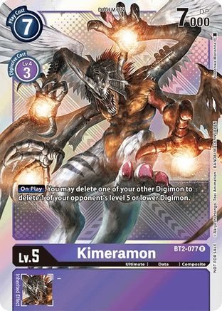 Kimeramon - BT2-077 (Official Tournament Pack Vol.4) (BT2-077) - Release Special Booster Foil - Premium Digimon Single from Bandai - Just $0.25! Shop now at Game Crave Tournament Store