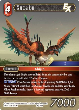 Suzaku EX (EMISSARIES OF LIGHT) Foil - Premium Final Fantasy Single from Emissaries of Light - Just $0.45! Shop now at Game Crave Tournament Store