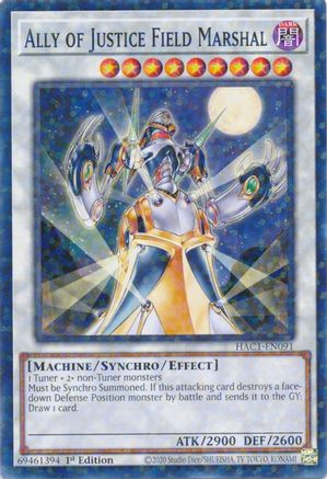 Ally of Justice Field Marshal (Duel Terminal) (HAC1-EN091) - Hidden Arsenal: Chapter 1 1st Edition - Premium Yugioh Single from Konami - Just $0.25! Shop now at Game Crave Tournament Store