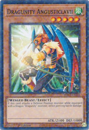 Dragunity Angusticlavii (Duel Terminal) (HAC1-EN161) - Hidden Arsenal: Chapter 1 1st Edition - Premium Yugioh Single from Konami - Just $0.25! Shop now at Game Crave Tournament Store