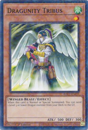 Dragunity Tribus (Duel Terminal) (HAC1-EN151) - Hidden Arsenal: Chapter 1 1st Edition - Premium Yugioh Single from Konami - Just $0.25! Shop now at Game Crave Tournament Store