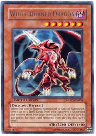 White-Horned Dragon (MDP2-EN006) - McDonald's Promo Series 2 Limited - Premium Yugioh Single from Konami - Just $0.88! Shop now at Game Crave Tournament Store