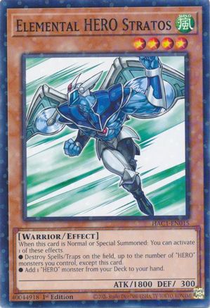 Elemental HERO Stratos (Duel Terminal) (HAC1-EN015) - Hidden Arsenal: Chapter 1 1st Edition - Premium Yugioh Single from Konami - Just $2.34! Shop now at Game Crave Tournament Store