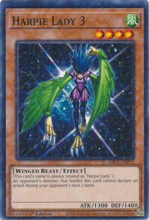 Harpie Lady 3 (Duel Terminal) (HAC1-EN012) - Hidden Arsenal: Chapter 1 1st Edition - Premium Yugioh Single from Konami - Just $0.25! Shop now at Game Crave Tournament Store