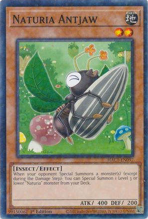 Naturia Antjaw (Duel Terminal) (HAC1-EN097) - Hidden Arsenal: Chapter 1 1st Edition - Premium Yugioh Single from Konami - Just $0.34! Shop now at Game Crave Tournament Store