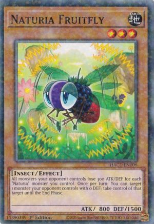 Naturia Fruitfly (Duel Terminal) (HAC1-EN106) - Hidden Arsenal: Chapter 1 1st Edition - Premium Yugioh Single from Konami - Just $0.26! Shop now at Game Crave Tournament Store