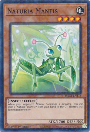 Naturia Mantis (Duel Terminal) (HAC1-EN113) - Hidden Arsenal: Chapter 1 1st Edition - Premium Yugioh Single from Konami - Just $0.11! Shop now at Game Crave Tournament Store