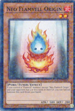 Neo Flamvell Origin (Duel Terminal) (HAC1-EN069) - Hidden Arsenal: Chapter 1 1st Edition - Premium Yugioh Single from Konami - Just $0.28! Shop now at Game Crave Tournament Store