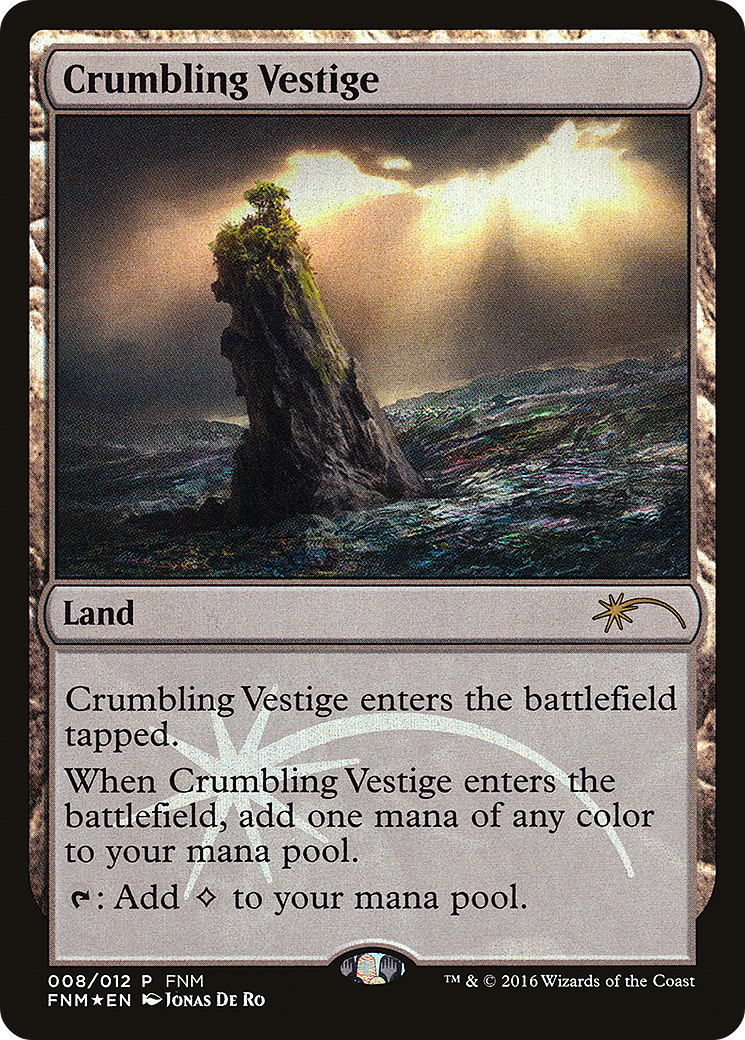 Crumbling Vestige (F16-008) - Friday Night Magic 2016 Foil - Premium MTG Single from Wizards of the Coast - Just $0.14! Shop now at Game Crave Tournament Store