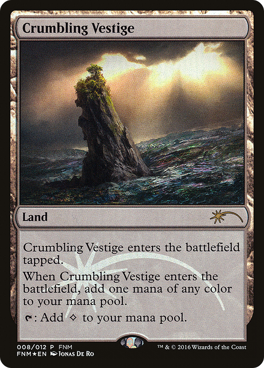 Crumbling Vestige (F16-008) - Friday Night Magic 2016 Foil - Premium MTG Single from Wizards of the Coast - Just $0.14! Shop now at Game Crave Tournament Store