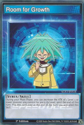 Room for Growth (SGX1-ENS18) - Speed Duel GX: Duel Academy Box 1st Edition - Premium Yugioh Single from Konami - Just $0.25! Shop now at Game Crave Tournament Store
