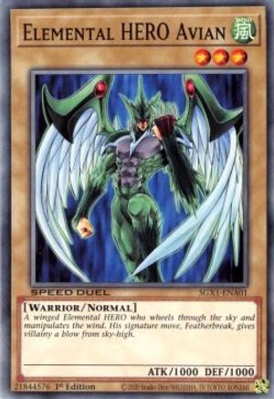 Elemental HERO Avian (SGX1-ENA01) - Speed Duel GX: Duel Academy Box 1st Edition - Premium Yugioh Single from Konami - Just $0.25! Shop now at Game Crave Tournament Store