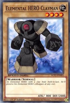 Elemental HERO Clayman (SGX1-ENA03) - Speed Duel GX: Duel Academy Box 1st Edition - Premium Yugioh Single from Konami - Just $0.25! Shop now at Game Crave Tournament Store