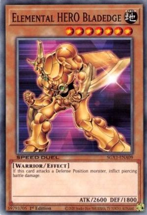 Elemental HERO Bladedge (SGX1-ENA09) - Speed Duel GX: Duel Academy Box 1st Edition - Premium Yugioh Single from Konami - Just $0.25! Shop now at Game Crave Tournament Store