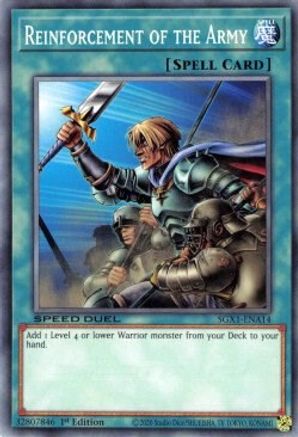 Reinforcement of the Army (A) (SGX1-ENA14) - Speed Duel GX: Duel Academy Box 1st Edition - Premium Yugioh Single from Konami - Just $0.25! Shop now at Game Crave Tournament Store