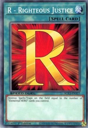 R - Righteous Justice (SGX1-ENA17) - Speed Duel GX: Duel Academy Box 1st Edition - Premium Yugioh Single from Konami - Just $0.25! Shop now at Game Crave Tournament Store