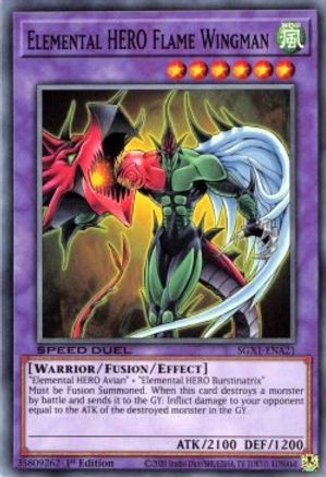 Elemental HERO Flame Wingman (SGX1-ENA21) - Speed Duel GX: Duel Academy Box 1st Edition - Premium Yugioh Single from Konami - Just $0.26! Shop now at Game Crave Tournament Store