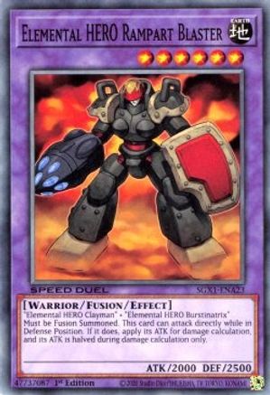 Elemental HERO Rampart Blaster (SGX1-ENA23) - Speed Duel GX: Duel Academy Box 1st Edition - Premium Yugioh Single from Konami - Just $0.25! Shop now at Game Crave Tournament Store