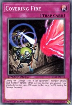 Covering Fire (SGX1-ENH18) - Speed Duel GX: Duel Academy Box 1st Edition - Premium Yugioh Single from Konami - Just $0.25! Shop now at Game Crave Tournament Store