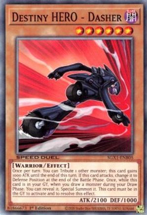 Destiny HERO - Dasher (SGX1-ENB05) - Speed Duel GX: Duel Academy Box 1st Edition - Premium Yugioh Single from Konami - Just $0.26! Shop now at Game Crave Tournament Store