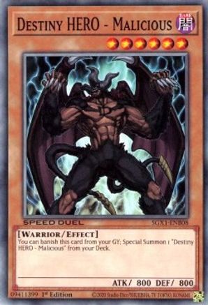 Destiny HERO - Malicious (SGX1-ENB08) - Speed Duel GX: Duel Academy Box 1st Edition - Premium Yugioh Single from Konami - Just $0.25! Shop now at Game Crave Tournament Store