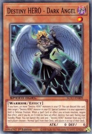 Destiny HERO - Dark Angel (SGX1-ENB09) - Speed Duel GX: Duel Academy Box 1st Edition - Premium Yugioh Single from Konami - Just $0.26! Shop now at Game Crave Tournament Store