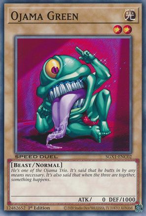 Ojama Green (SGX1-ENC02) - Speed Duel GX: Duel Academy Box 1st Edition - Premium Yugioh Single from Konami - Just $0.25! Shop now at Game Crave Tournament Store