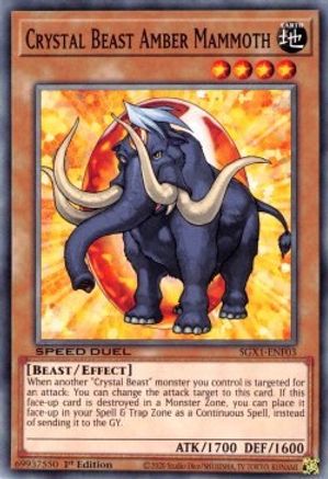 Crystal Beast Amber Mammoth (SGX1-ENF03) - Speed Duel GX: Duel Academy Box 1st Edition - Premium Yugioh Single from Konami - Just $0.25! Shop now at Game Crave Tournament Store