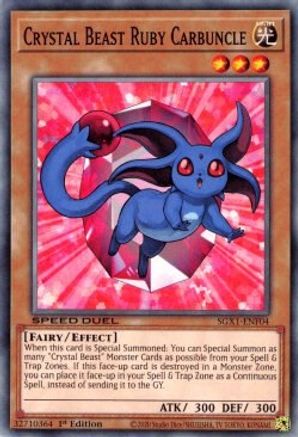Crystal Beast Ruby Carbuncle (SGX1-ENF04) - Speed Duel GX: Duel Academy Box 1st Edition - Premium Yugioh Single from Konami - Just $0.25! Shop now at Game Crave Tournament Store