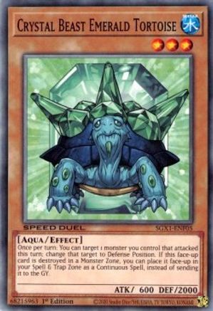 Crystal Beast Emerald Tortoise (SGX1-ENF05) - Speed Duel GX: Duel Academy Box 1st Edition - Premium Yugioh Single from Konami - Just $0.25! Shop now at Game Crave Tournament Store