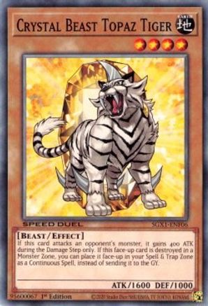 Crystal Beast Topaz Tiger (SGX1-ENF06) - Speed Duel GX: Duel Academy Box 1st Edition - Premium Yugioh Single from Konami - Just $0.25! Shop now at Game Crave Tournament Store