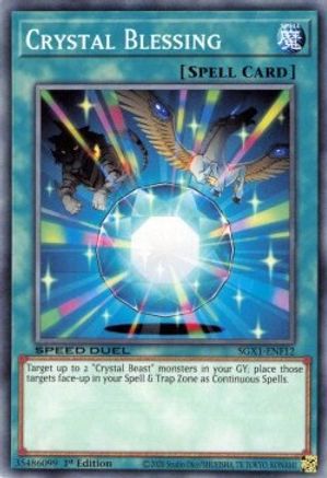 Crystal Blessing (SGX1-ENF12) - Speed Duel GX: Duel Academy Box 1st Edition - Premium Yugioh Single from Konami - Just $0.25! Shop now at Game Crave Tournament Store