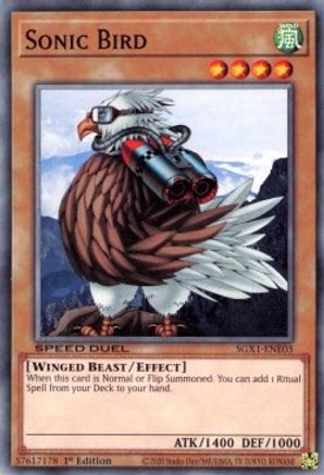 Sonic Bird (SGX1-ENE03) - Speed Duel GX: Duel Academy Box 1st Edition - Premium Yugioh Single from Konami - Just $0.26! Shop now at Game Crave Tournament Store