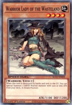 Warrior Lady of the Wasteland (SGX1-ENE05) - Speed Duel GX: Duel Academy Box 1st Edition - Premium Yugioh Single from Konami - Just $0.25! Shop now at Game Crave Tournament Store