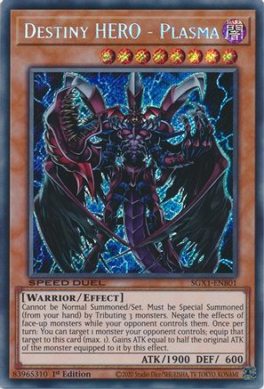 Destiny HERO - Plasma (Secret Rare) (SGX1-ENB01) - Speed Duel GX: Duel Academy Box 1st Edition - Premium Yugioh Single from Konami - Just $1.39! Shop now at Game Crave Tournament Store