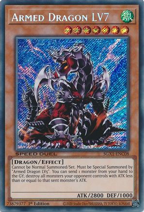 Armed Dragon LV7 (Secret Rare) (SGX1-ENC08) - Speed Duel GX: Duel Academy Box 1st Edition - Premium Yugioh Single from Konami - Just $0.35! Shop now at Game Crave Tournament Store