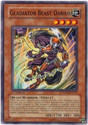 Gladiator Beast Darius (PTDN-EN031) - Phantom Darkness 1st Edition - Premium Yugioh Single from Konami - Just $2.29! Shop now at Game Crave Tournament Store