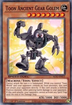 Toon Ancient Gear Golem (SGX1-ENI11) - Speed Duel GX: Duel Academy Box 1st Edition - Premium Yugioh Single from Konami - Just $0.25! Shop now at Game Crave Tournament Store