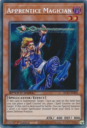 Apprentice Magician (Secret Rare) (SGX1-ENI05) - Speed Duel GX: Duel Academy Box 1st Edition - Premium Yugioh Single from Konami - Just $0.30! Shop now at Game Crave Tournament Store
