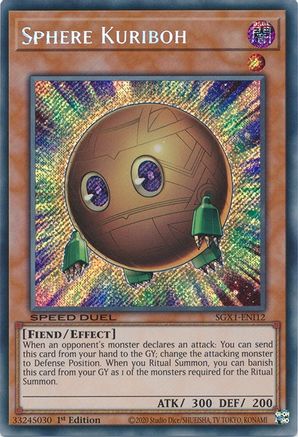 Sphere Kuriboh (Secret Rare) (SGX1-ENI12) - Speed Duel GX: Duel Academy Box 1st Edition - Premium Yugioh Single from Konami - Just $0.13! Shop now at Game Crave Tournament Store