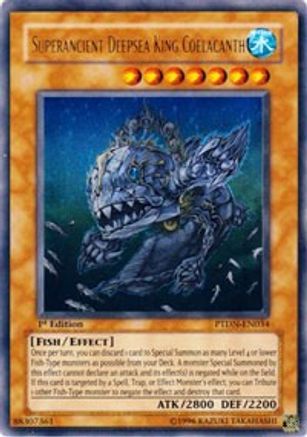 Superancient Deepsea King Coelacanth (PTDN-EN034) - Phantom Darkness 1st Edition - Premium Yugioh Single from Konami - Just $10.66! Shop now at Game Crave Tournament Store