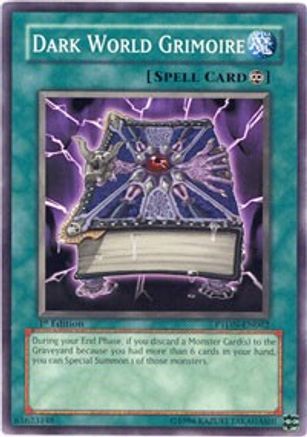 Dark World Grimoire (PTDN-EN062) - Phantom Darkness 1st Edition - Premium Yugioh Single from Konami - Just $0.40! Shop now at Game Crave Tournament Store