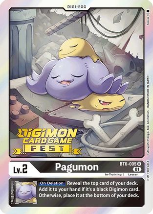 Pagumon (Digimon Card Game Fest 2022) (BT6-005) - Double Diamond Foil - Premium Digimon Single from Bandai - Just $0.75! Shop now at Game Crave Tournament Store