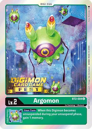 Argomon - BT2-004 (Digimon Card Game Fest 2022) (BT2-004) - Release Special Booster Foil - Premium Digimon Single from Bandai - Just $0.46! Shop now at Game Crave Tournament Store
