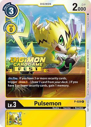 Pulsemon - P-028 (Digimon Card Game Fest 2022) (P-028) - Digimon Promotion Cards Foil - Premium Digimon Single from Bandai - Just $0.55! Shop now at Game Crave Tournament Store